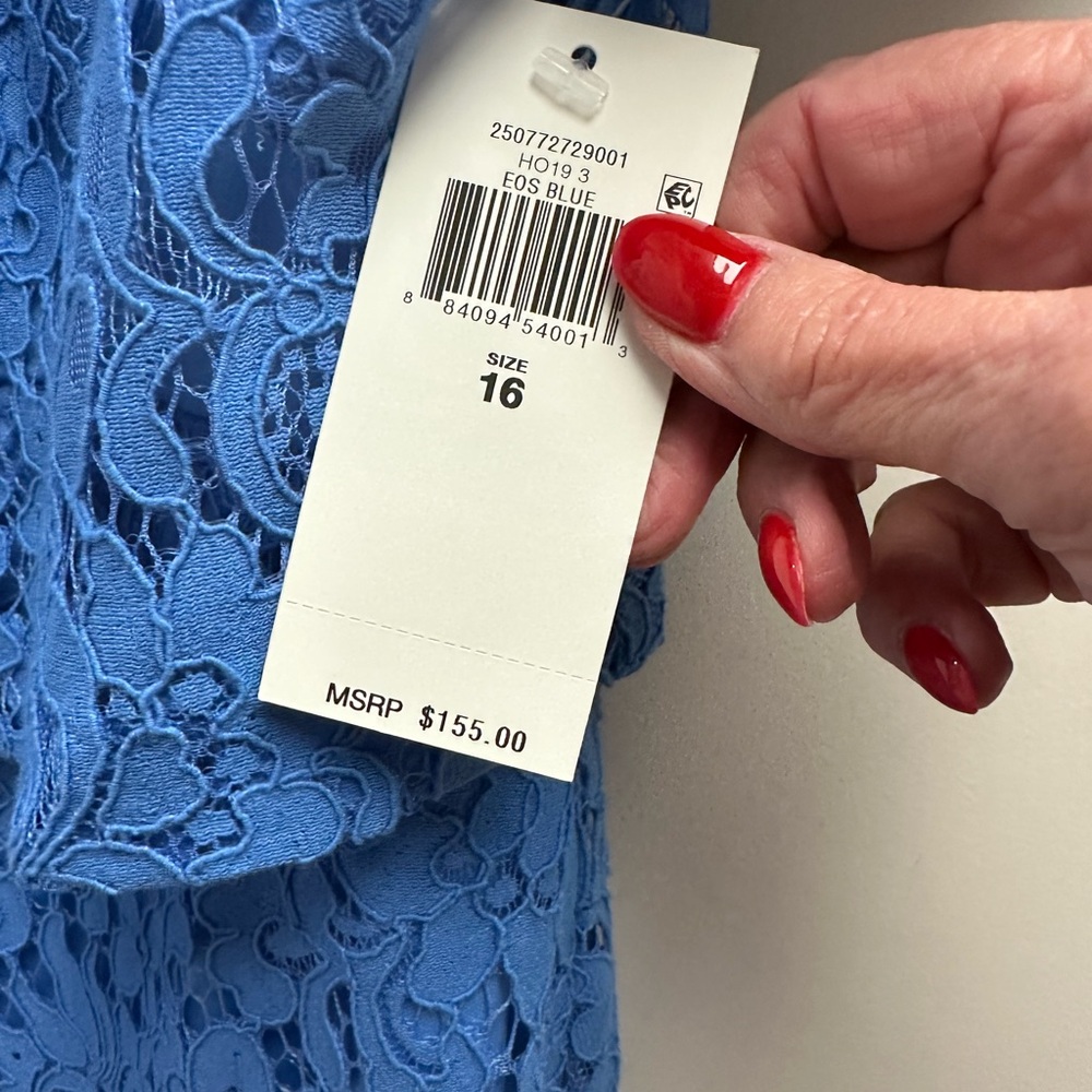 Lauren Ralph Lauren Floral Blue Lace Dress - Picture 3 of 4